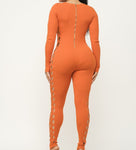 Long Sleeve Trimmed Catsuit