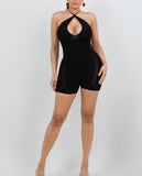 Cross Halter Neck Romper